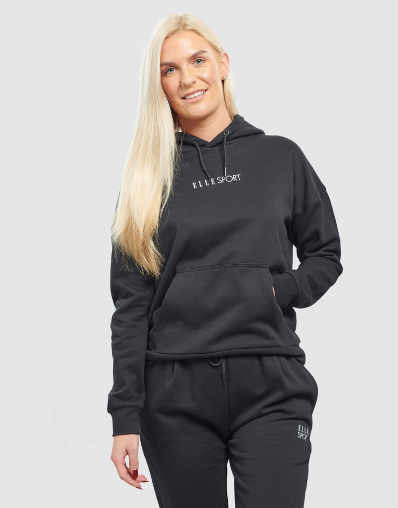 ELLE Sport Logo Hoodie - Black - Elle Sport