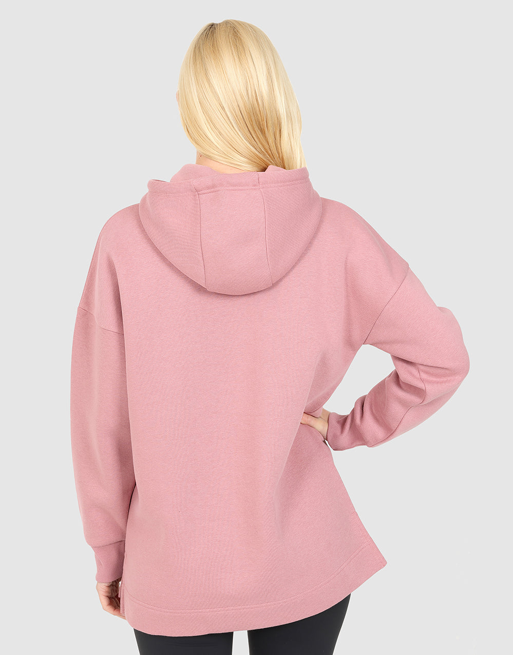 ELLE Sport Long Line Hoodie - Nostalgia Rose - Elle Sport