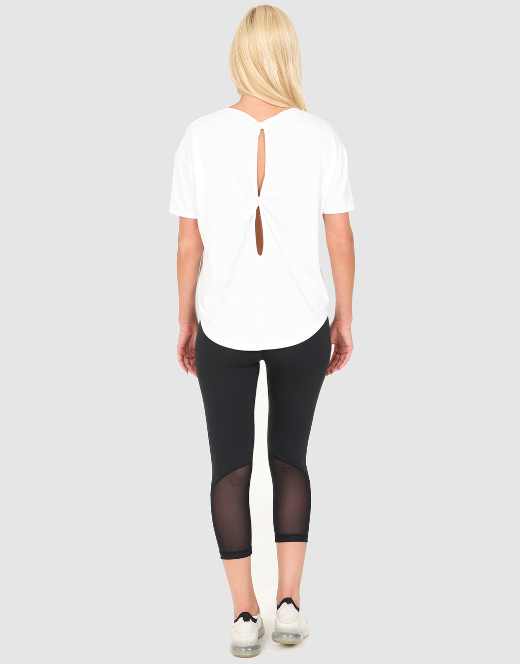 ELLE Sport Twist Back Tee - White - Elle Sport