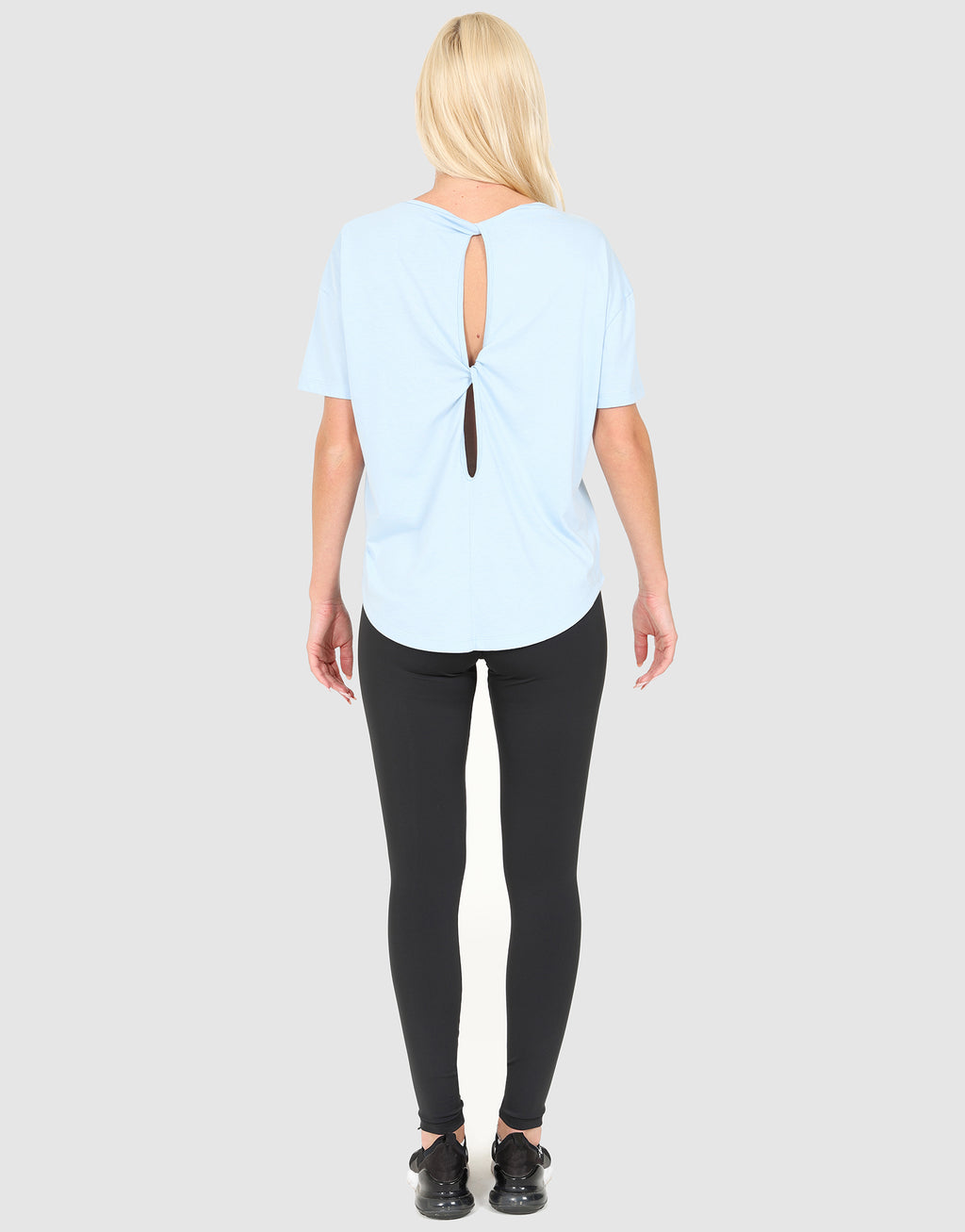 ELLE Sport Twist Back T-Shirt - Cashmere Blue - Elle Sport