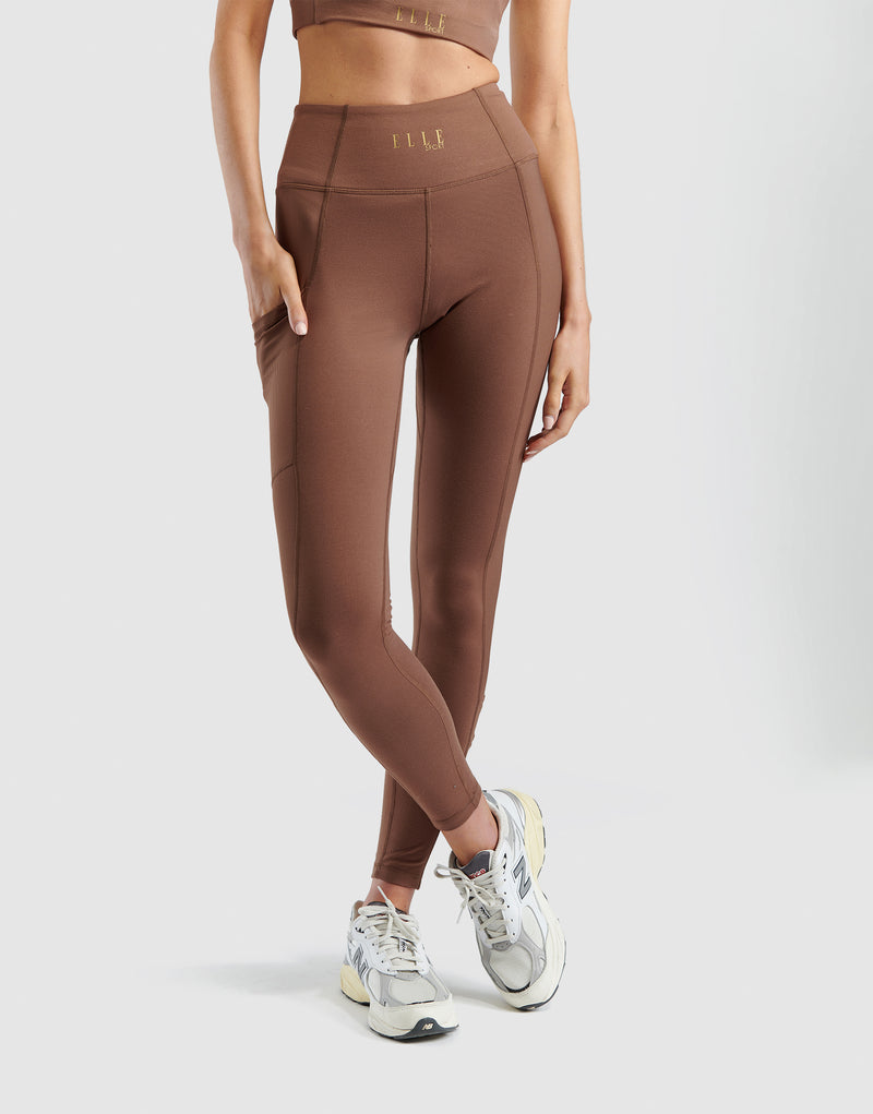 ELLE Sport Sueded Ribbed Legging - Elle Sport