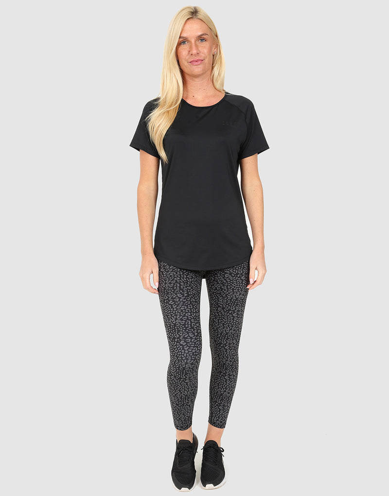 ELLE Sport Long Line T-Shirt - Black - Elle Sport