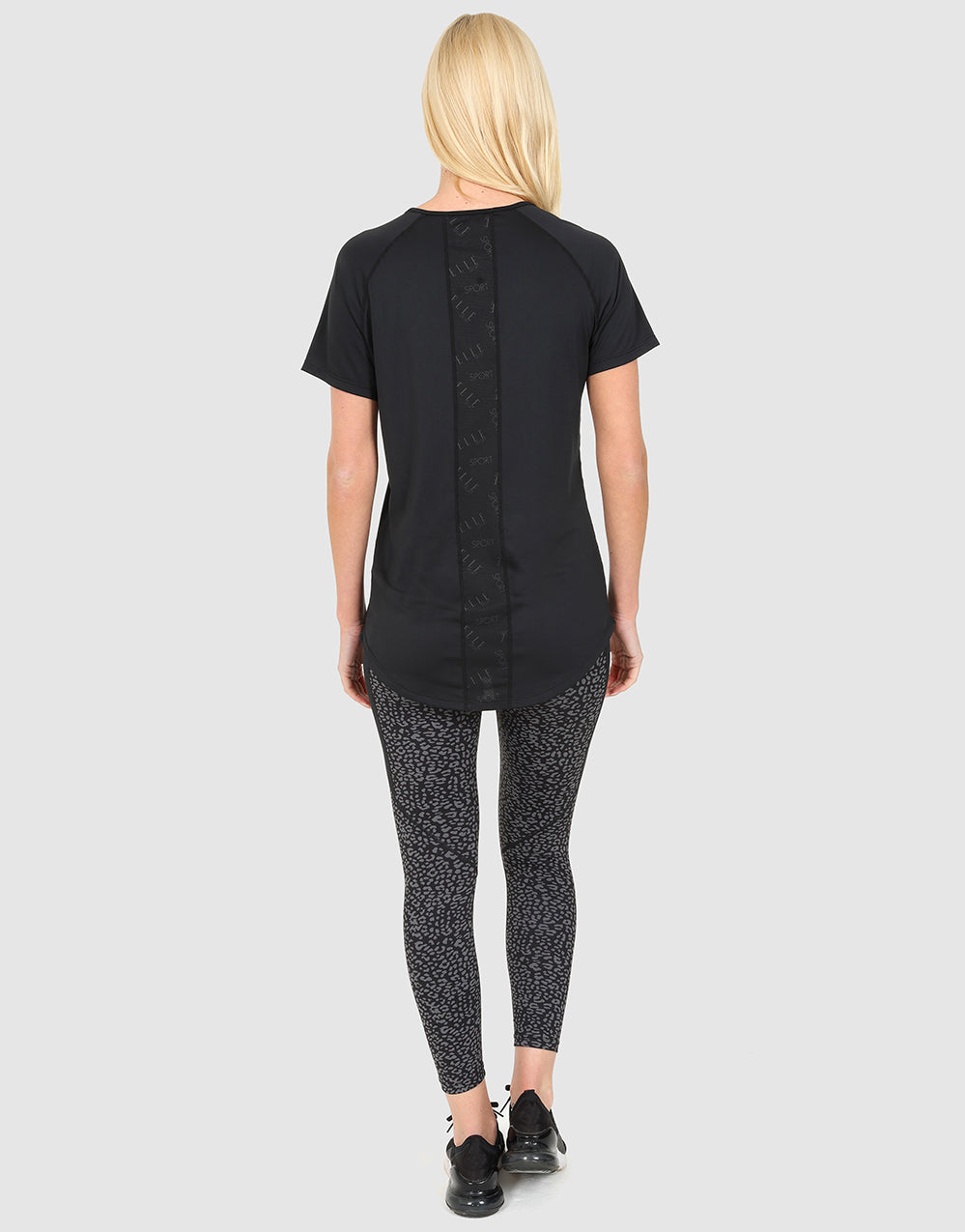 ELLE Sport Long Line T-Shirt - Black - Elle Sport