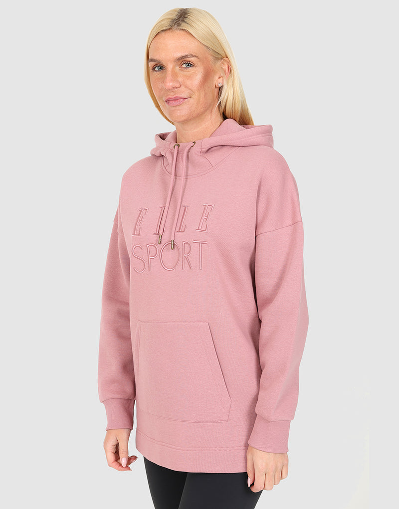 ELLE Sport Long Line Hoodie - Nostalgia Rose - Elle Sport