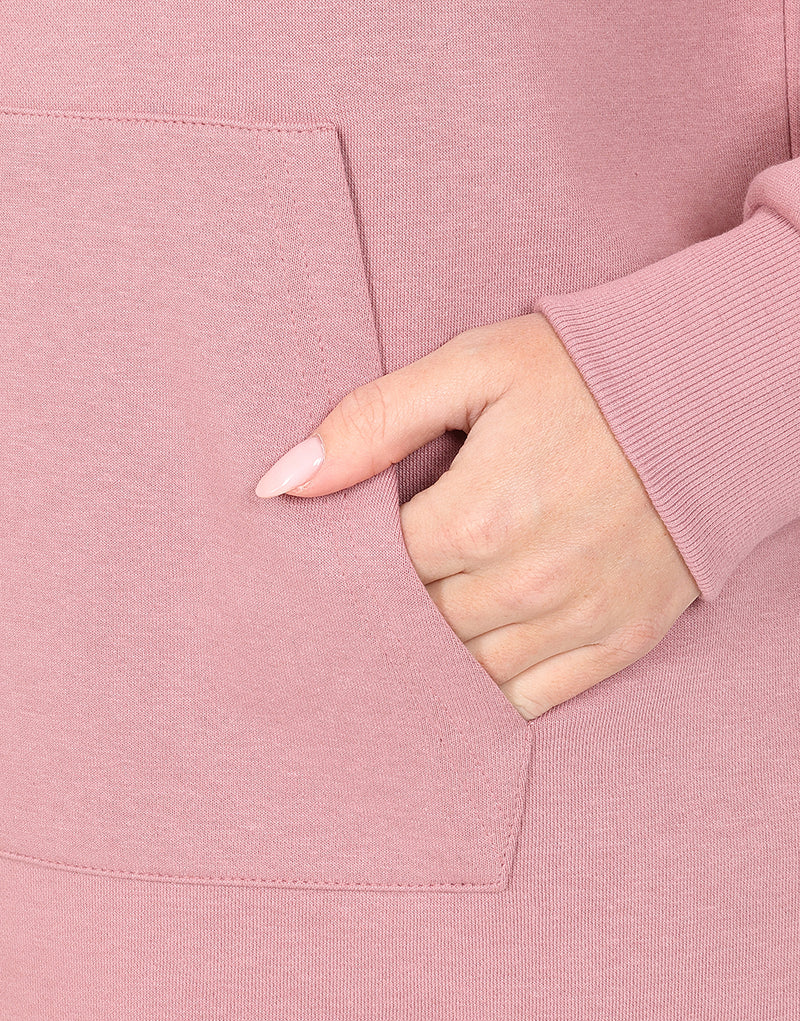 ELLE Sport Long Line Hoodie - Nostalgia Rose - Elle Sport