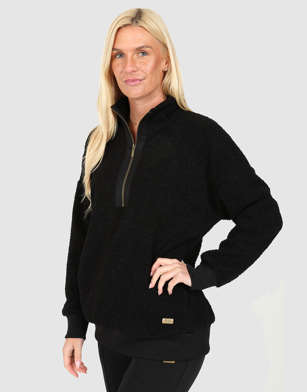 ELLE Sport Funnel Fleece - Black - Elle Sport