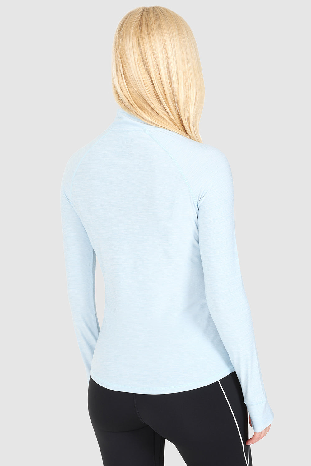 ELLE Sport 1/4 Zip Top - Baby Blue - Elle Sport