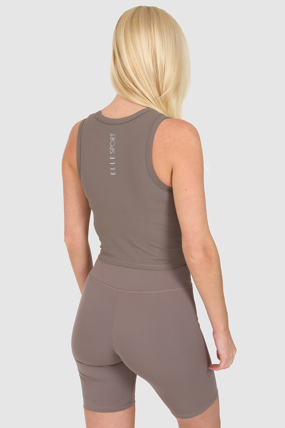 ELLE Sport Ribbed Vest - Iron - Elle Sport