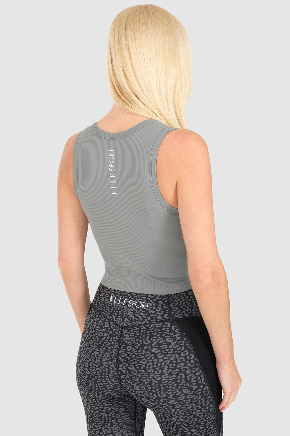 ELLE Sport Ribbed Vest - Sage - Elle Sport