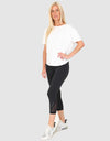 ELLE Sport Panel Cropped Legging - Black - Elle Sport