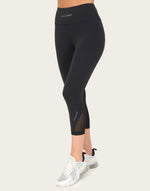 ELLE Sport Panel Cropped Legging - Black - Elle Sport