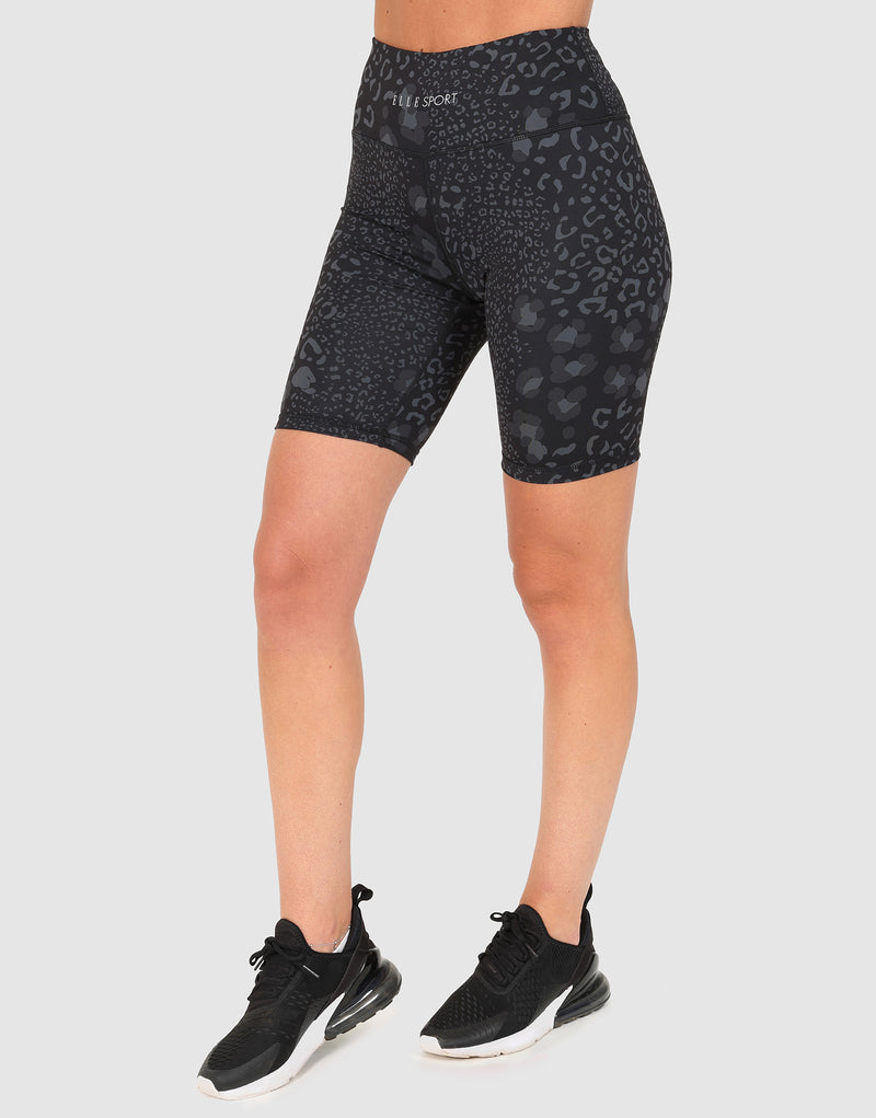 ELLE Sport Printed Cycling Short - Black - Elle Sport