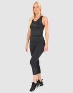 ELLE Sport Printed Muscle Back Vest - Black - Elle Sport