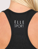 ELLE Sport Printed Muscle Back Vest - Black - Elle Sport