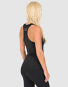 ELLE Sport Printed Muscle Back Vest - Black - Elle Sport