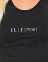 ELLE Sport Muscle Back Vest - Black - Elle Sport