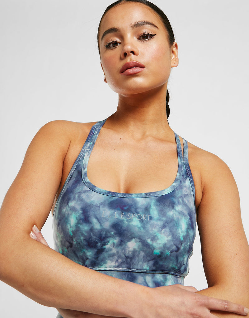 ELLE Sport Strappy Printed  Sports Bra - Elle Sports