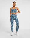ELLE Sport Strappy Printed  Sports Bra - Elle Sports