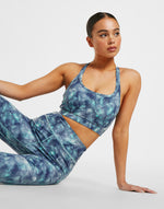 ELLE Sport Strappy Printed  Sports Bra - Elle Sports
