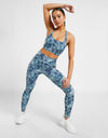 ELLE Sport Strappy Printed  Sports Bra - Elle Sports