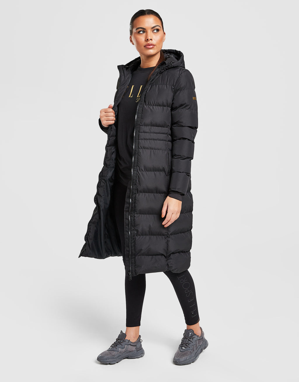 ELLE Sport Long Line Padded Coat - Elle Sport